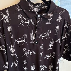 Bad Birdie Patterned Men's golf polo